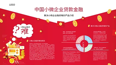 金融展板红色金融产品介绍展板