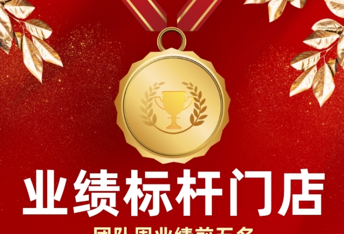 业绩标杆排行榜喜报红色手机海报