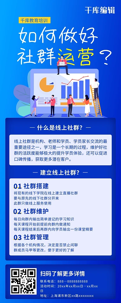 如何做好社群运营培训营销长图