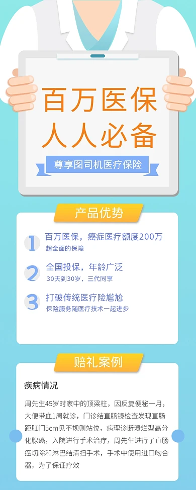 百万医保人人必备海报