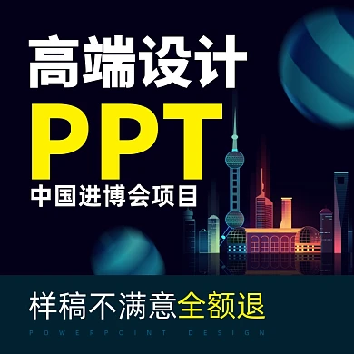 高端PPT模版设计进博会PPT主图