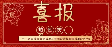 喜报好消息公众号封面