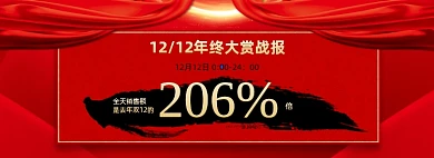 双十二年终大赏喜报战报海报