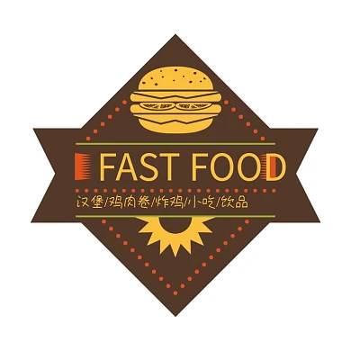 餐饮快餐外卖卡通食品包装标签不干胶