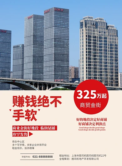 商铺出售出租海报