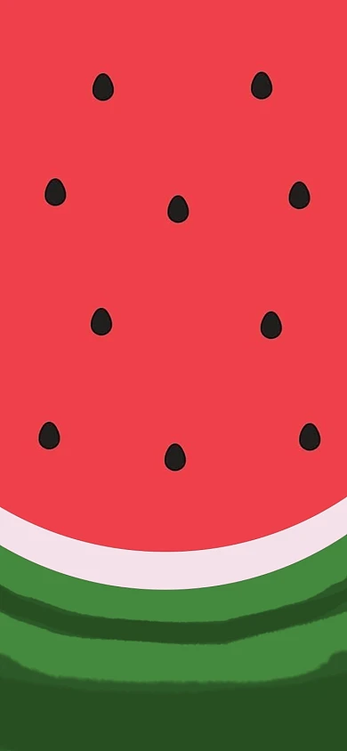 西瓜切片创意手绘手机壁纸