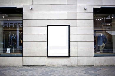 户外墙面广告样机