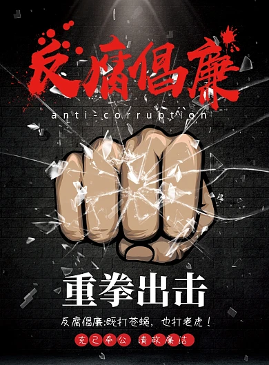 反腐倡廉党建展板海报