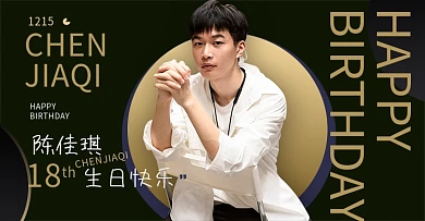 明星应援生日黑色 金色简约电商banner