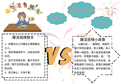 争做廉洁自律小达人——手抄报