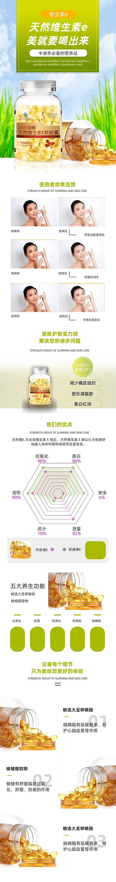 维生素e保健保养护肤品详情页