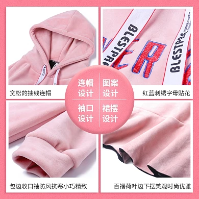 女装卫衣细节展示甜美风主图