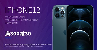 iPhone12苹果手机正品促销海报