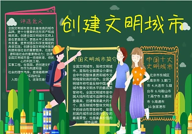 创建文明城市黑板报