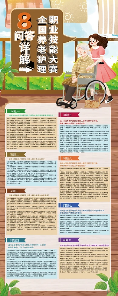 8问答详解全国养老护理职业技能大赛易拉宝