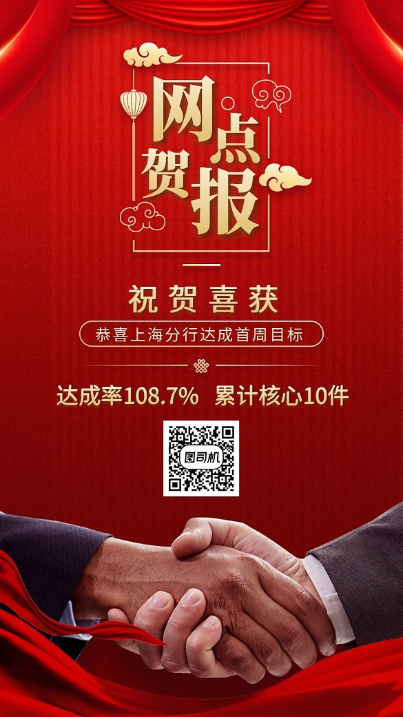 網(wǎng)點賀報創(chuàng)意喜慶手機(jī)海報