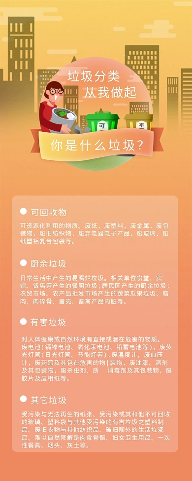 垃圾分类从我做起海报
