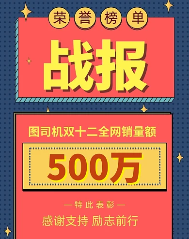 双十二喜报战报荣誉战报表彰海报