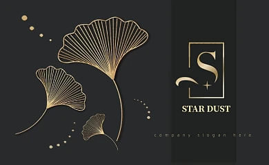 黑金色银杏叶名片