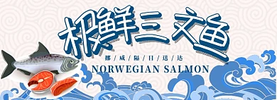 极鲜三文鱼淘宝banner