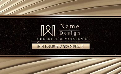 高档时尚黑金时尚金融投资名片
