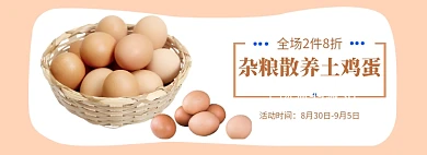 农家土鸡蛋满减促销banner