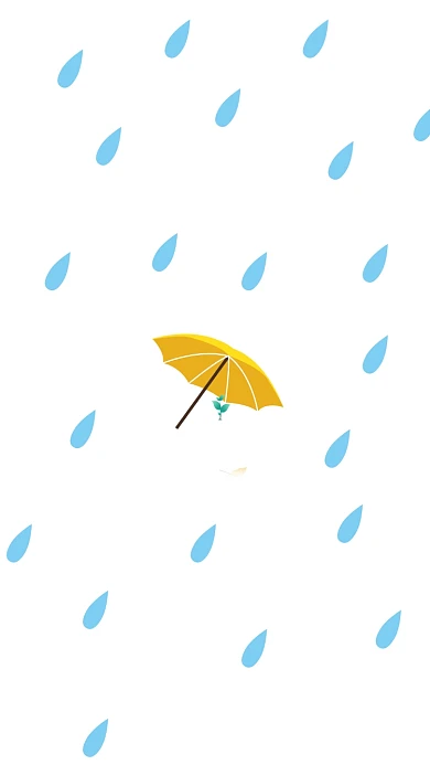 水滴雨伞清新手机壁纸海报
