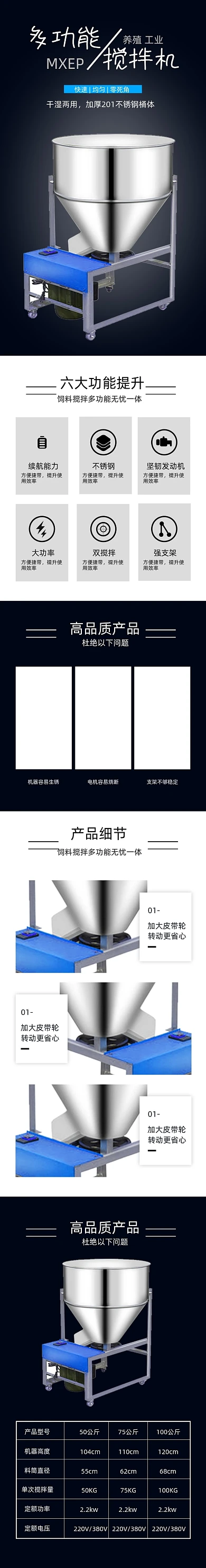 饲料搅拌机混合机数码电器详情页