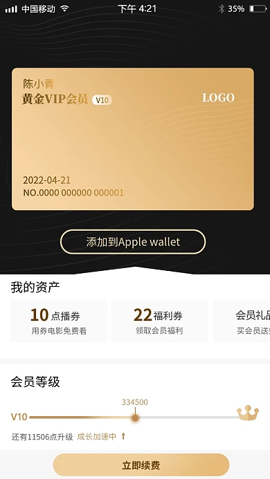 质感VIP会员手机截屏海报