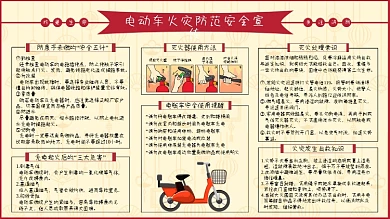 电动车电动自行车小区物业防火消防安全宣传