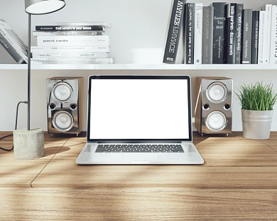 办公场景笔记本电脑样机