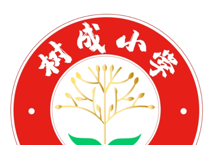 扁平圓形學(xué)校紅色裝飾LOGO
