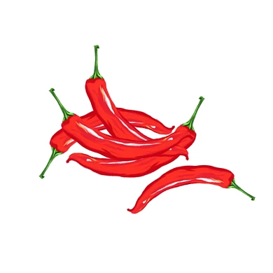 红色辣椒手绘简笔画