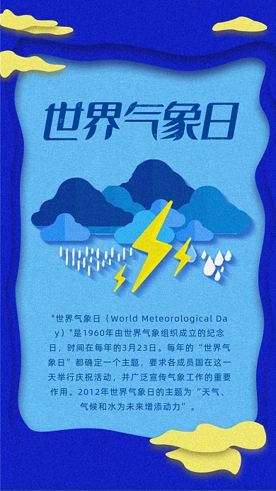 世界气象日公益海报
