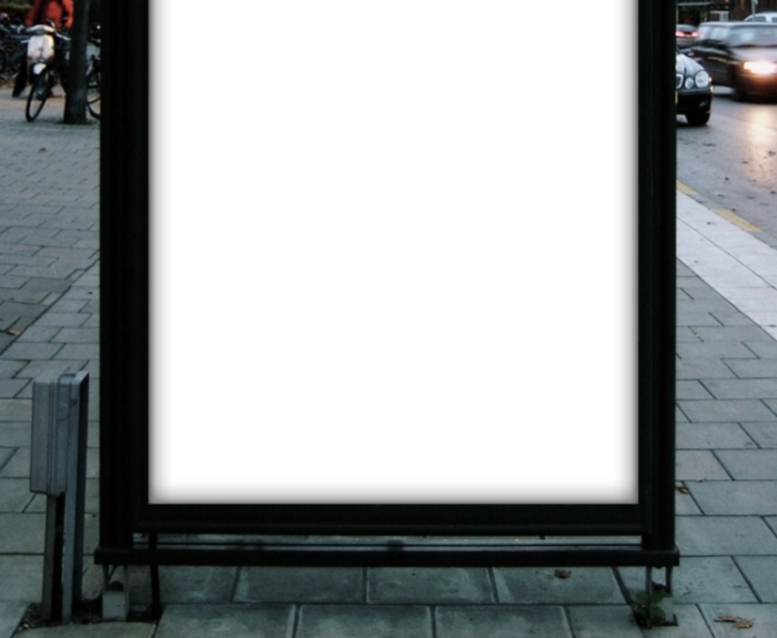 户外灯箱海报样机