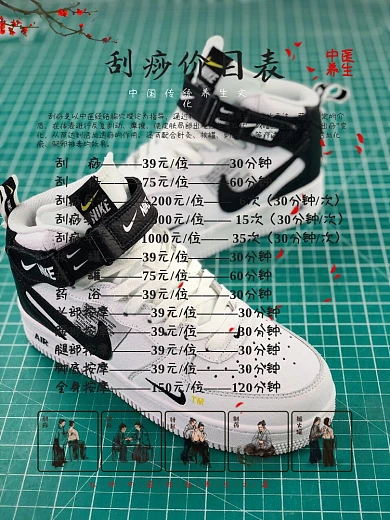刮痧的价目表中医海报