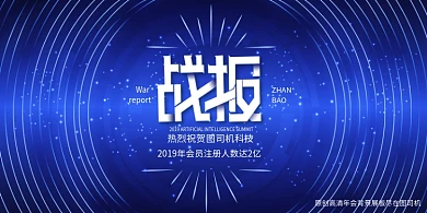 简约大气蓝色企业战报展板