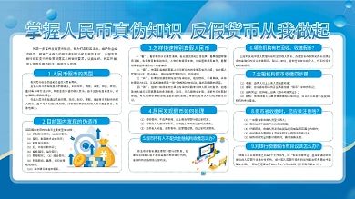 金融银行认真组织利用挖补宣传展板