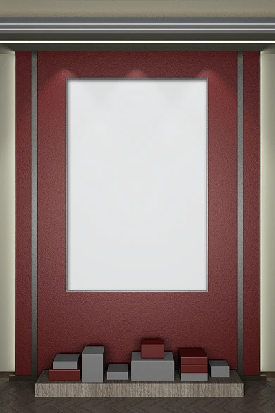 室内装饰墙面海报样机