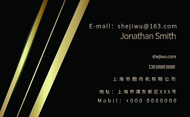 高档烫金质感广告金融公司名片