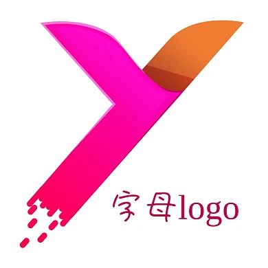粉色字母LOGO