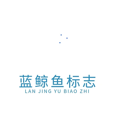 卡通蓝鲸鱼标志LOGO