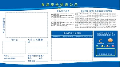 食品安全公示栏宣传栏展板