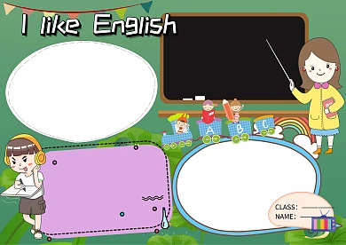 卡通英语小报英文手抄报版面设计