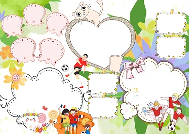 俄罗斯印象卡通小学生旅游手抄报版面设计