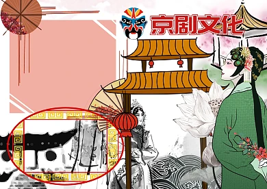 京剧文化中国传统戏曲手抄报版面设计