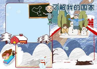 了解我的国家中国地理知识手抄报版面设计