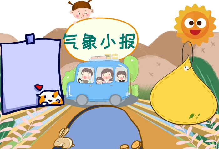 氣象知識簡約可愛風(fēng)氣象手抄報(bào)版面設(shè)計(jì)