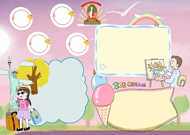 卡通可爱旅行手抄报版面设计