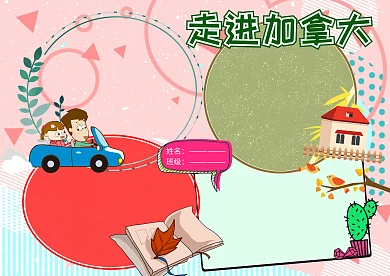 卡通人文地理手抄报版面设计